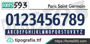 Paris Saint Germain 2018-19 Font